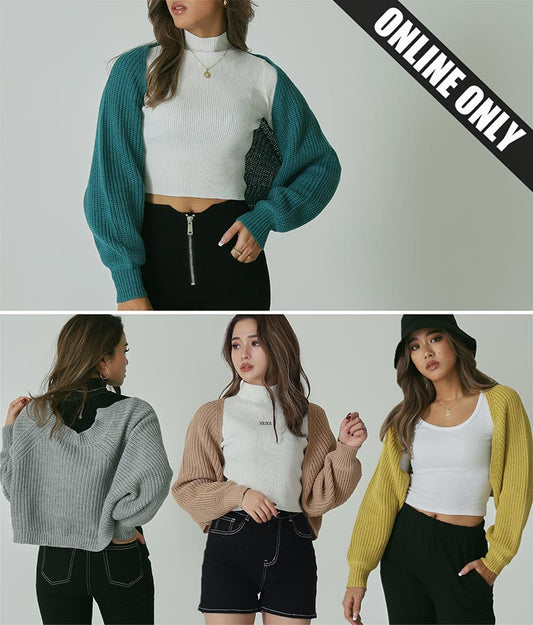 ニットクロップドボレロ 794-8410