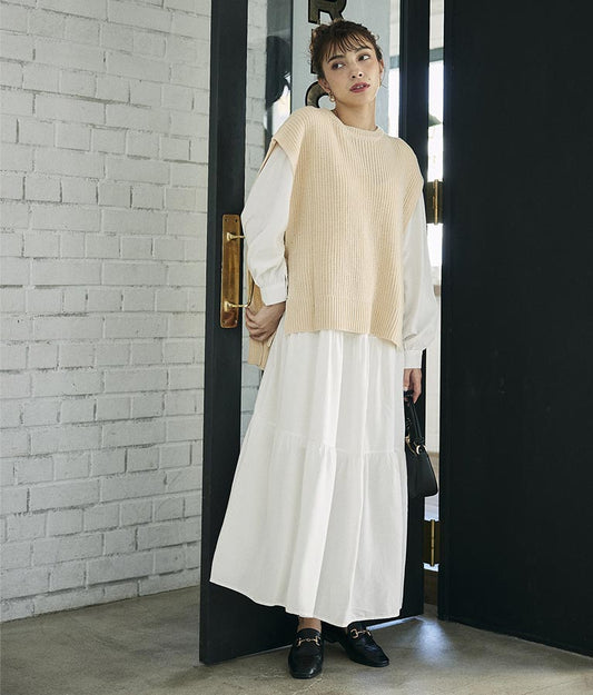 ティアード ロングワンピース 157-5287