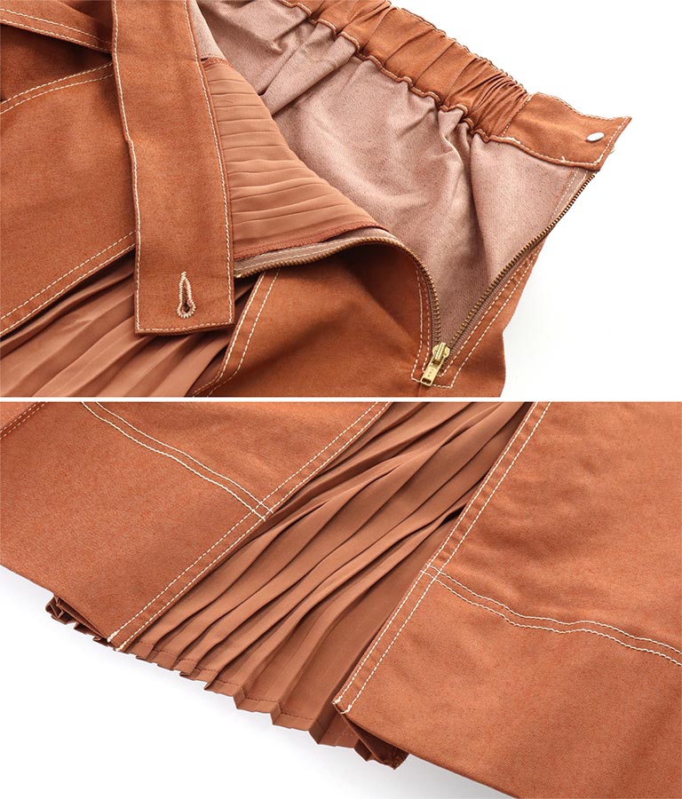 タックプリーツデザインスカート 361-8927