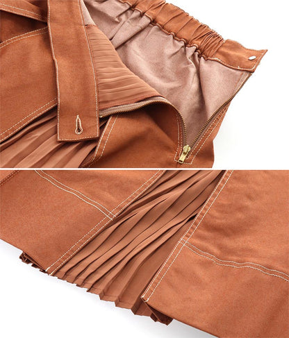 タックプリーツデザインスカート 361-8927