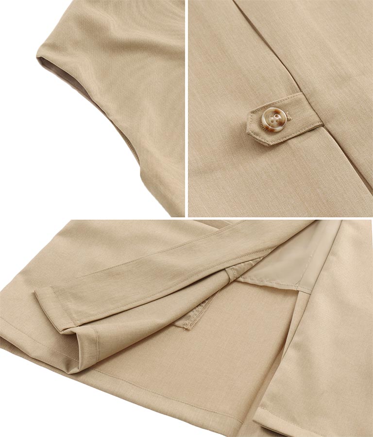 カラーレスショート丈ジレ 364-8696