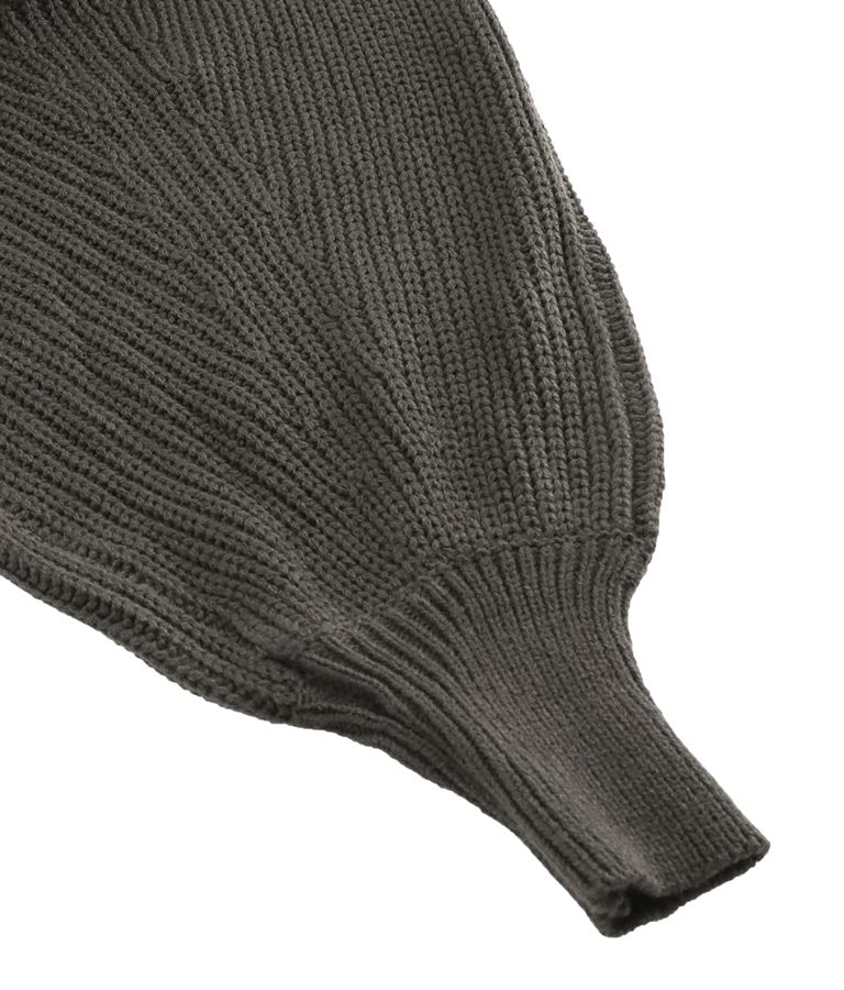 レースアップドルマンスリーブニットトップス 153-5113