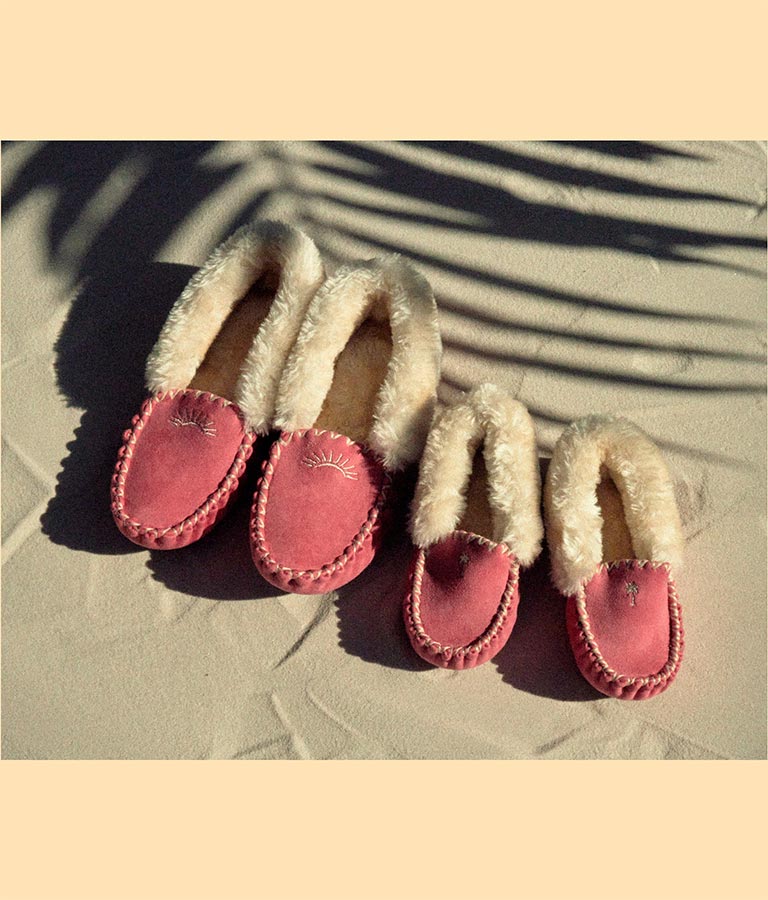 【KIDS】パームツリー 刺繍 モカシン シューズ 859-5195
