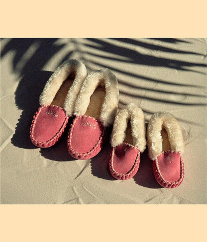 【KIDS】パームツリー 刺繍 モカシン シューズ 859-5195