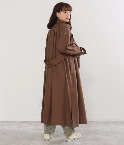 リネン バックギャザー トレンチコート 21772