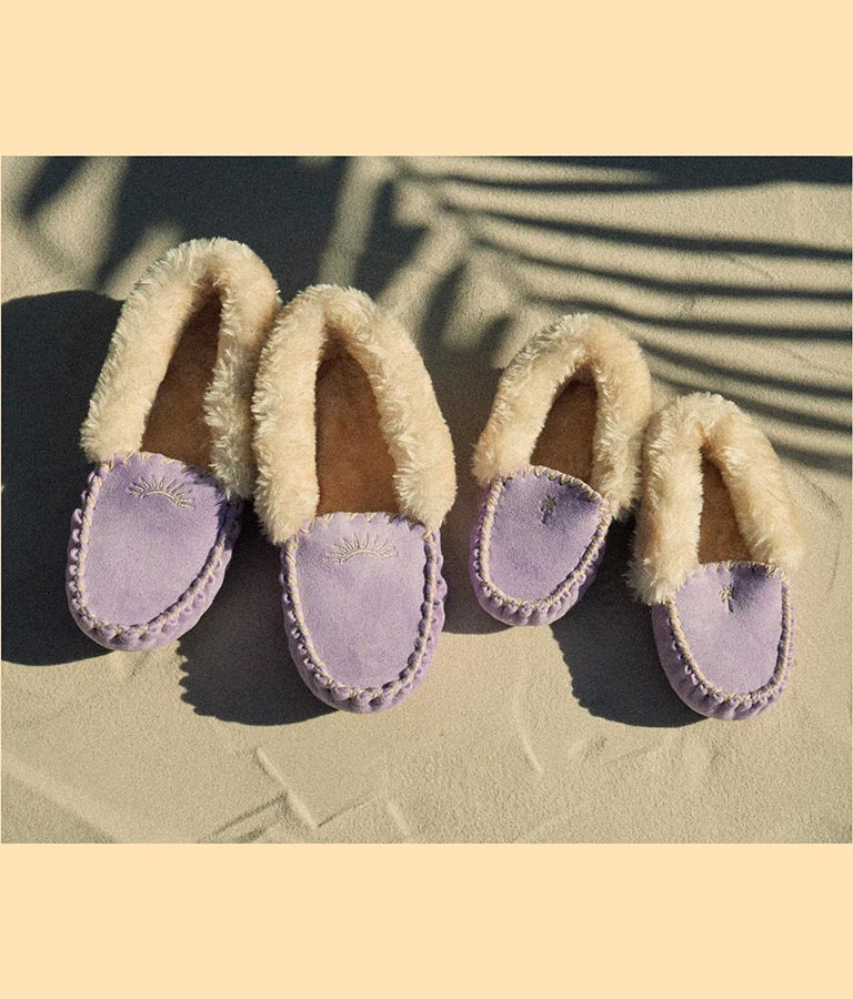 【KIDS】パームツリー 刺繍 モカシン シューズ 859-5195