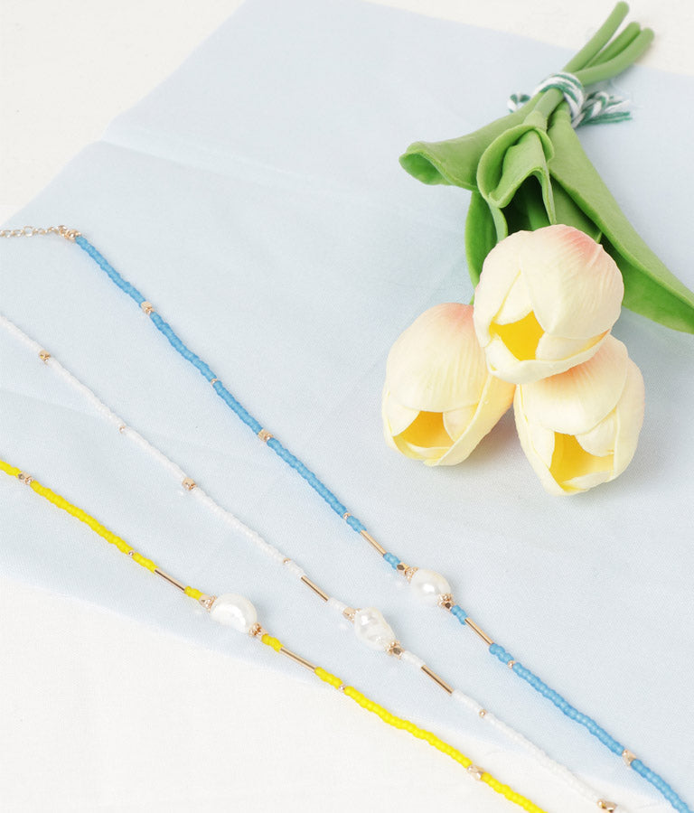 カラービーズ ネックレス 529-6391