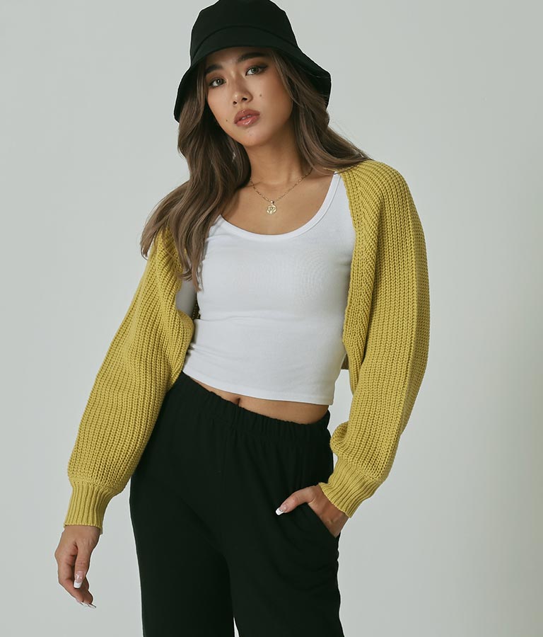 ニットクロップドボレロ 794-8410