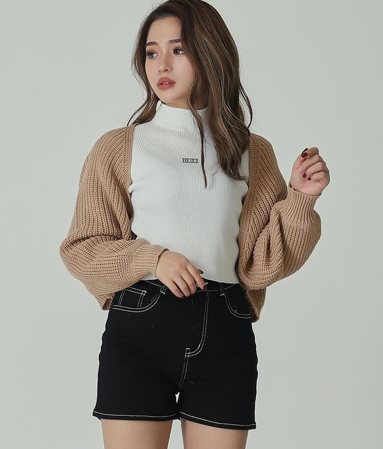 ニットクロップドボレロ 794-8410