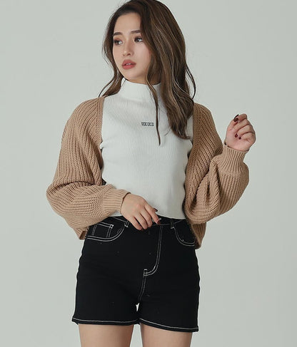 ニットクロップドボレロ 794-8410