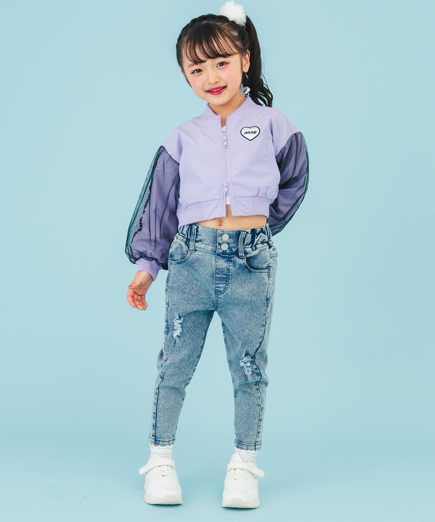 ラベンダー(110サイズ着用/身長：約113cm)