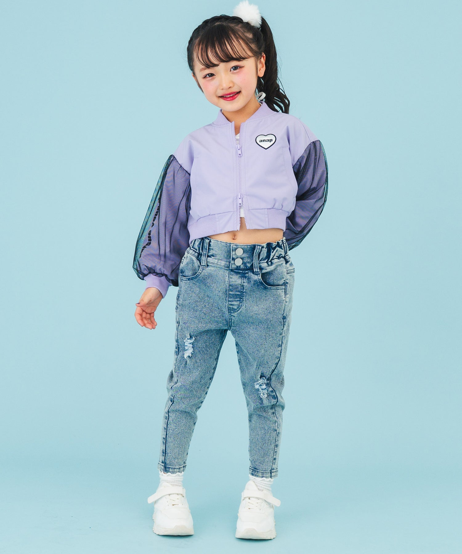 ラベンダー(110サイズ着用/身長：約113cm)