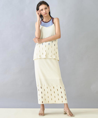 切替 デザイン ニット ナロー スカート 361-9675