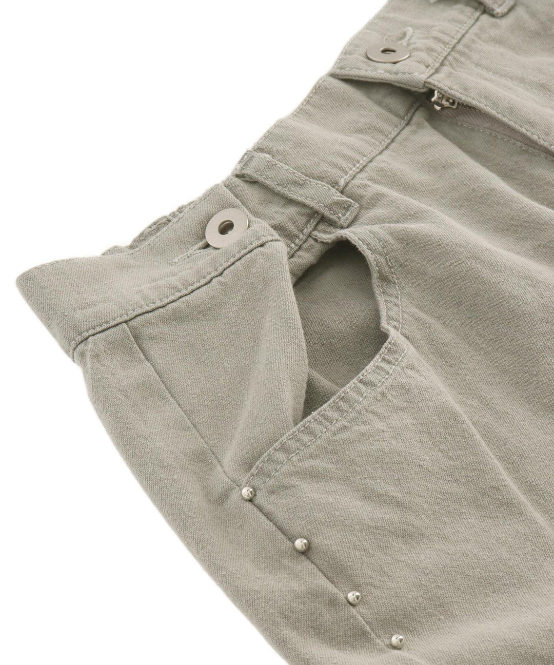 ウエストタック サイド スタッズ ワイド デニム パンツ 362-9670