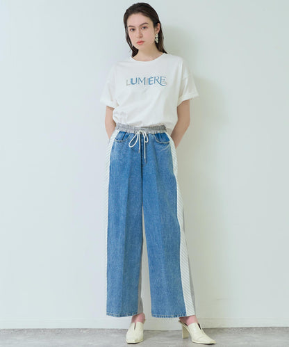 Eimee Law バック ストライプ サイド ライン デニム パンツ 362-9686