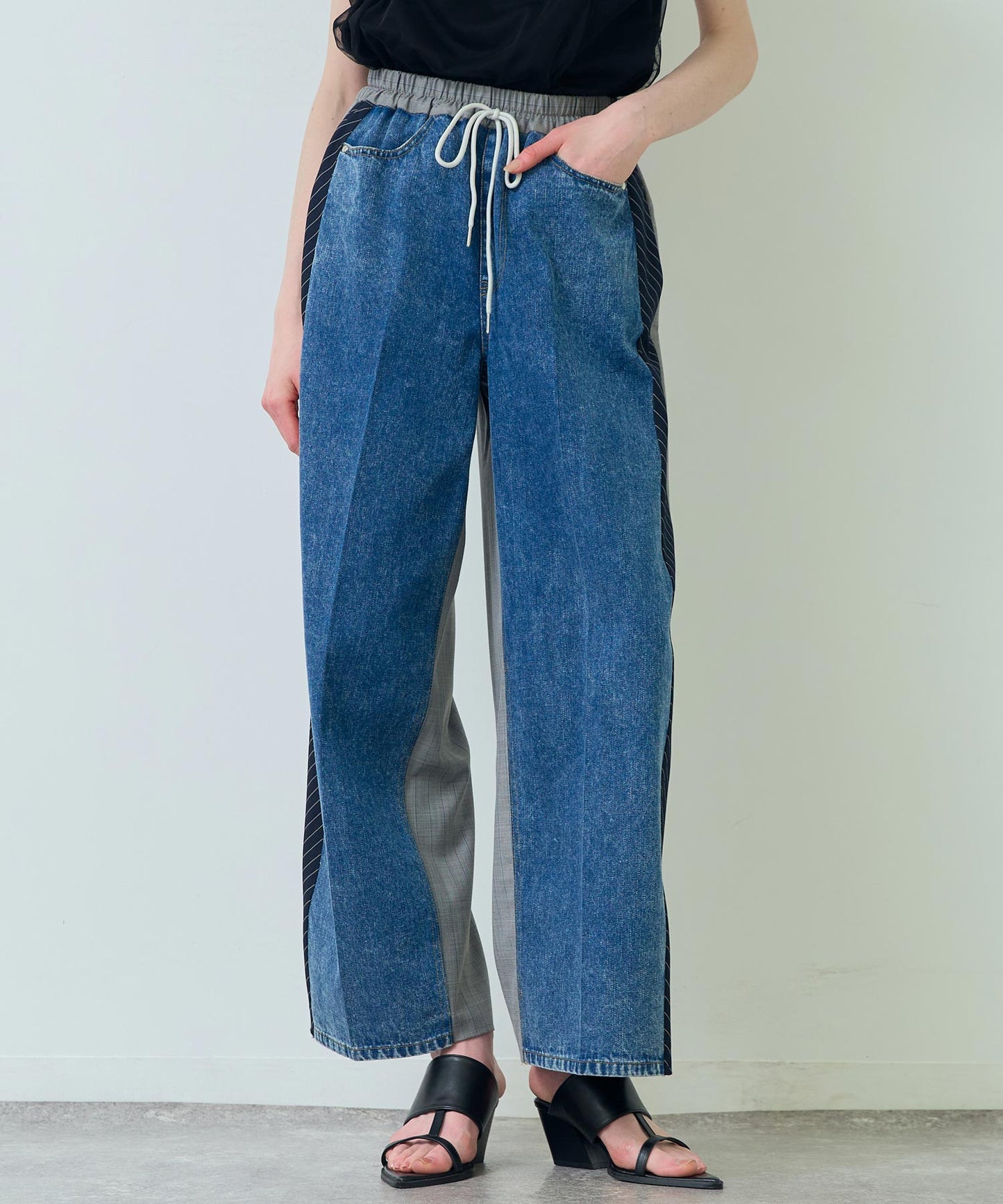 Eimee Law バック ストライプ サイド ライン デニム パンツ 362-9686