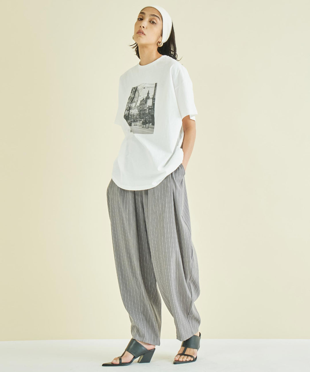 フォト プリント オーバーサイズ Tシャツ 363-9620