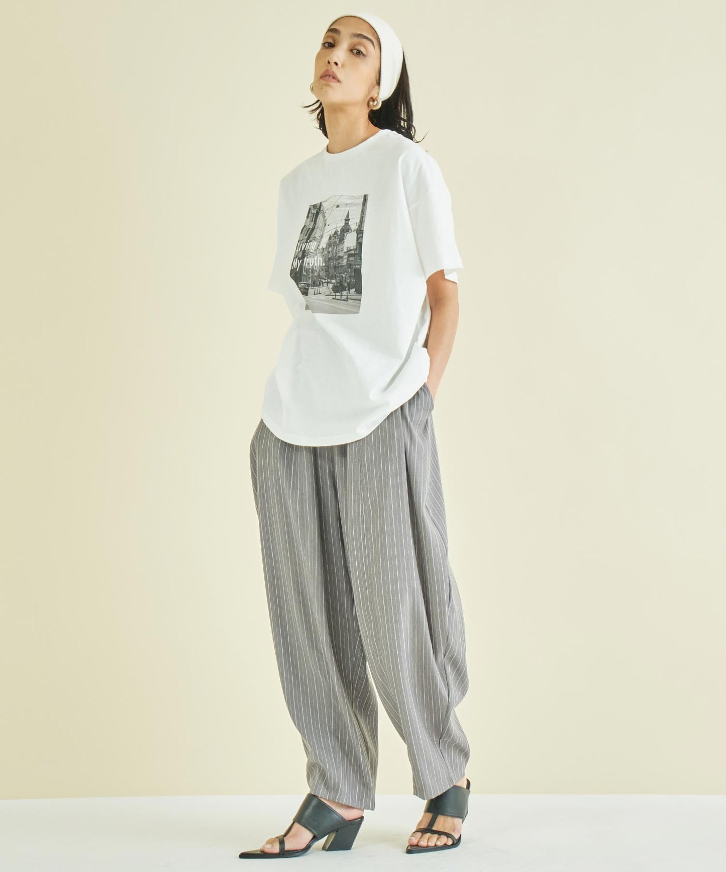 フォト プリント オーバーサイズ Tシャツ 363-9620