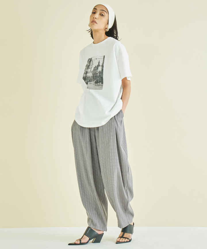 フォト プリント オーバーサイズ Tシャツ 363-9620