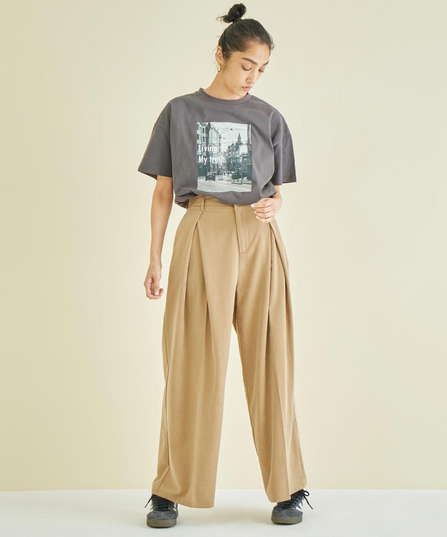 フォト プリント オーバーサイズ Tシャツ 363-9620