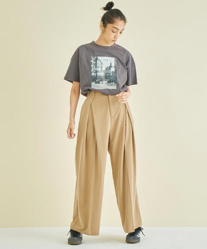 フォト プリント オーバーサイズ Tシャツ 363-9620