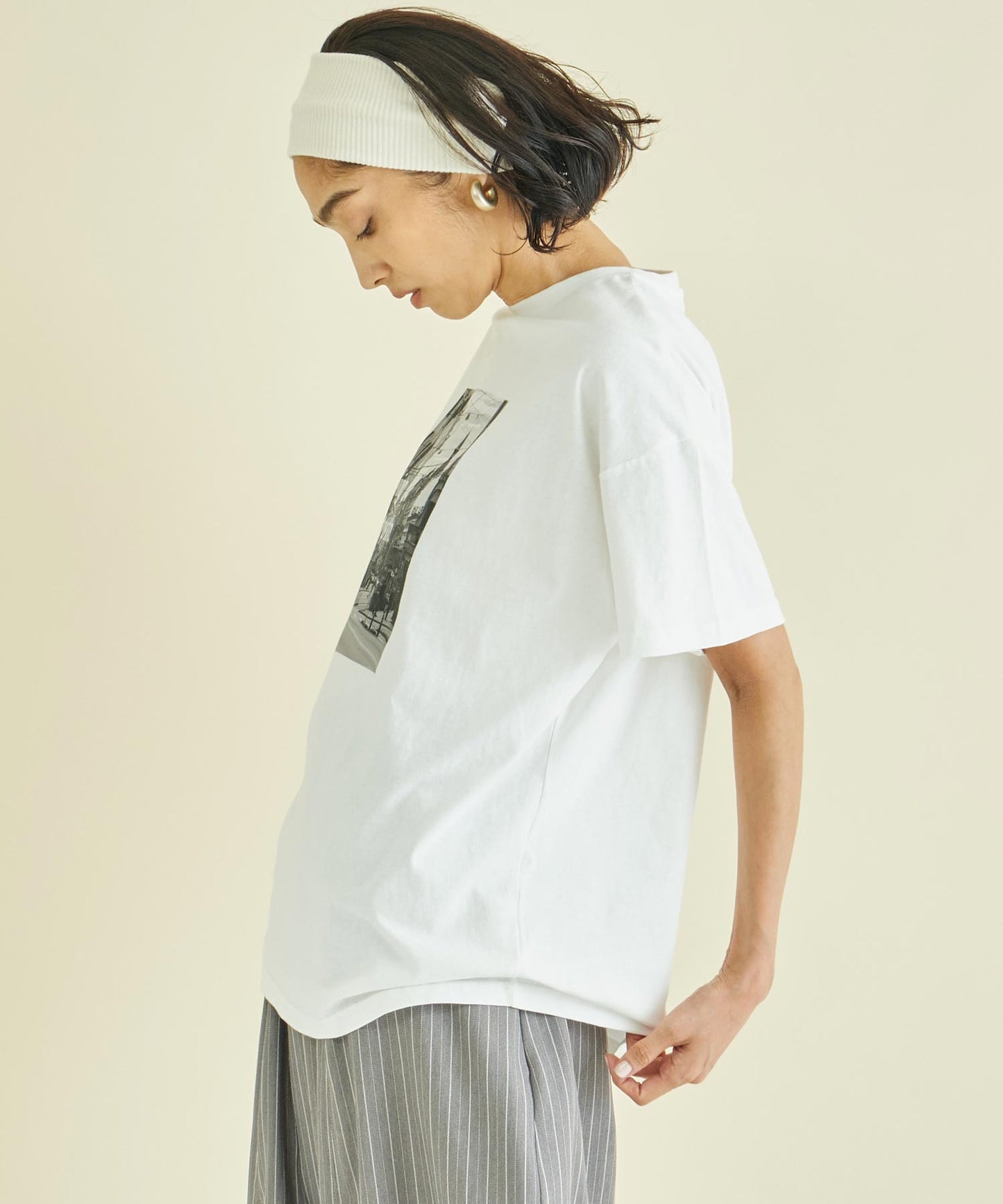 フォト プリント オーバーサイズ Tシャツ 363-9620