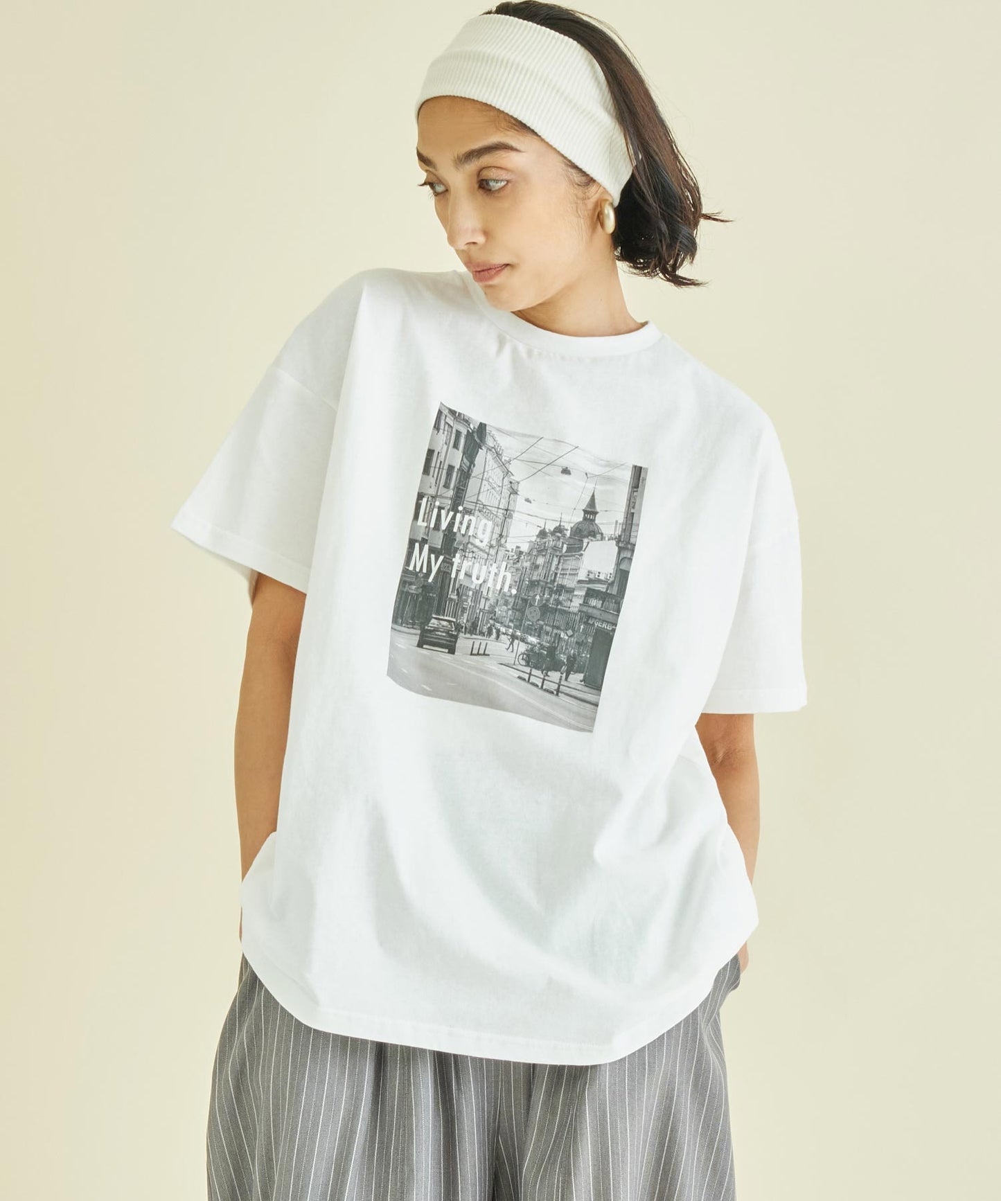 フォト プリント オーバーサイズ Tシャツ 363-9620