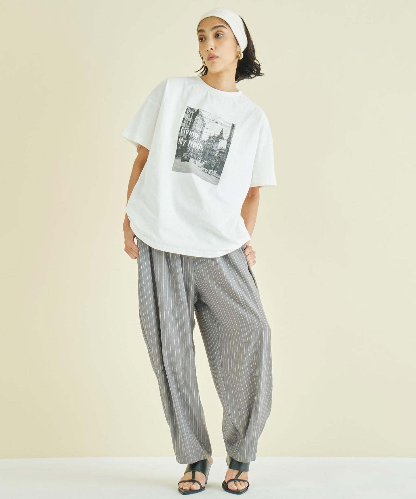 フォト プリント オーバーサイズ Tシャツ 363-9620