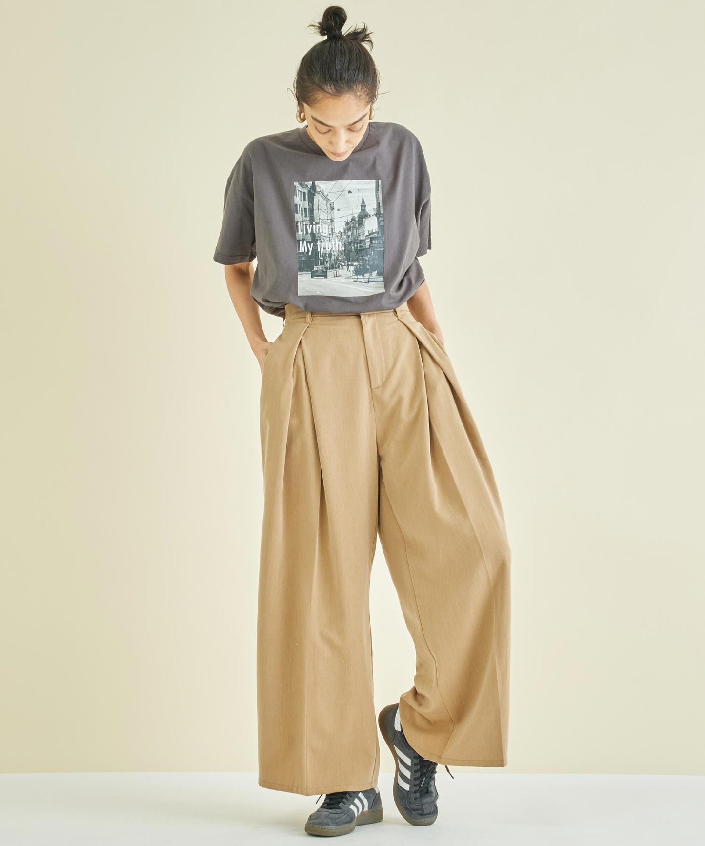 フォト プリント オーバーサイズ Tシャツ 363-9620