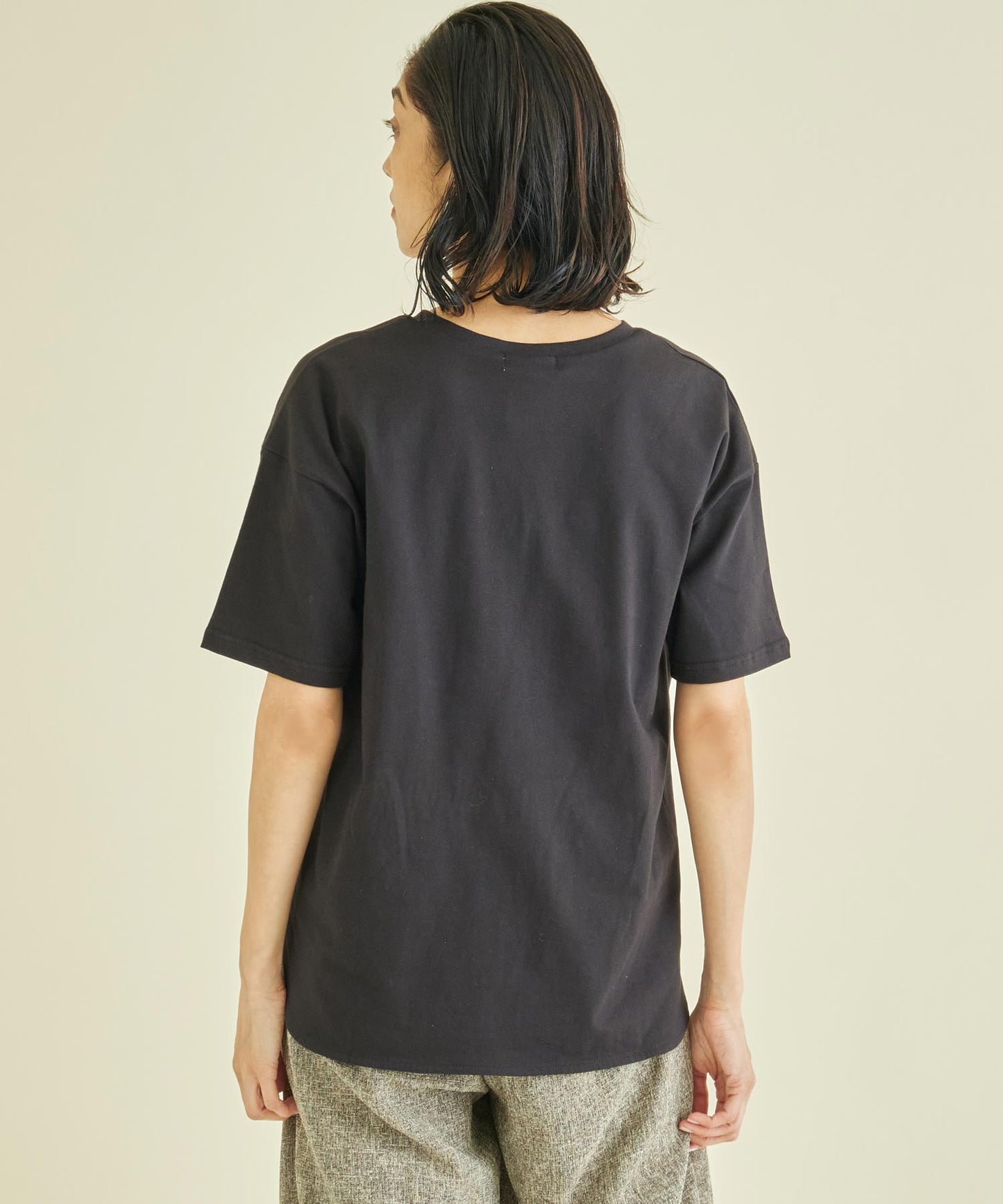 スタッズ ミックス 刺繍 ロゴ Tシャツ 363-9635