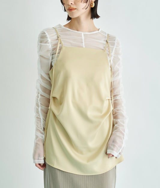 マットサテン ロング キャミソール 363-9665