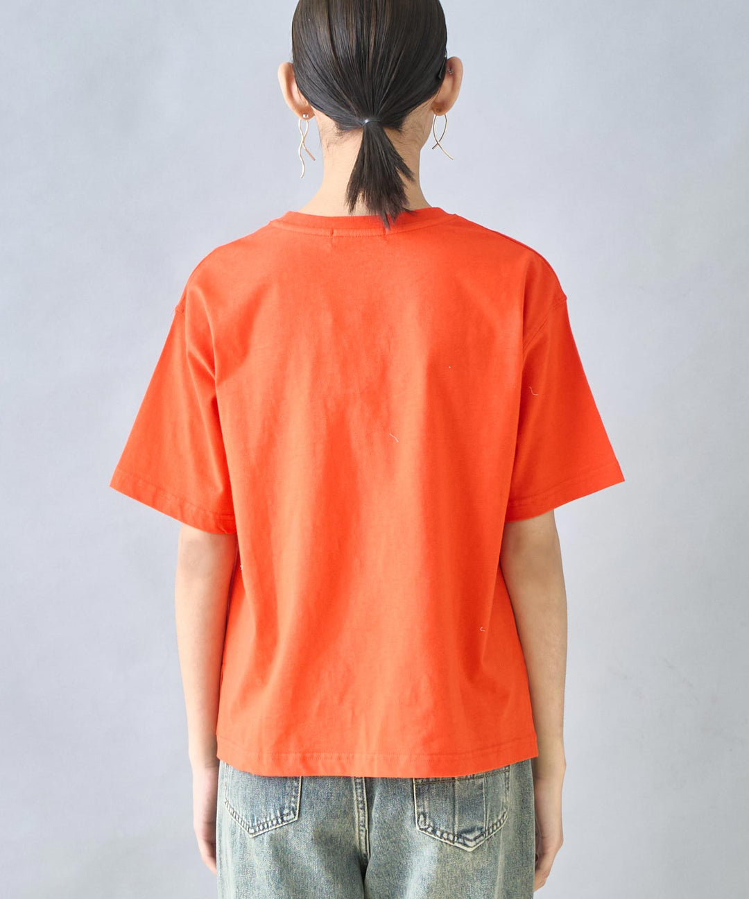 USAコットン シンプル クルーネック Tシャツ 363-9671