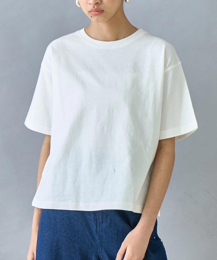 USAコットン シンプル クルーネック Tシャツ 363-9671