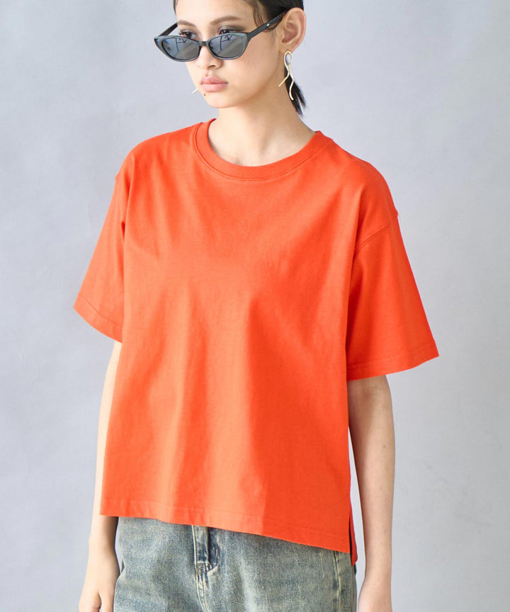 USAコットン シンプル クルーネック Tシャツ 363-9671