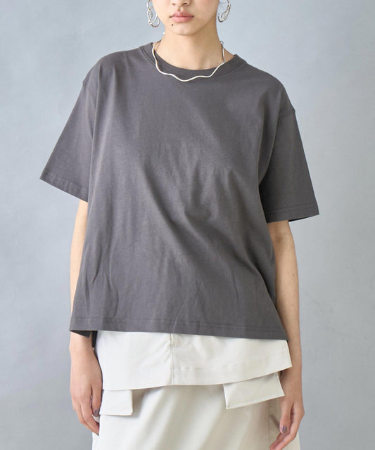 USAコットン シンプル クルーネック Tシャツ 363-9671