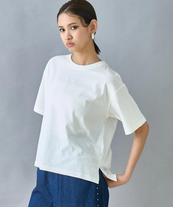 USAコットン シンプル クルーネック Tシャツ 363-9671