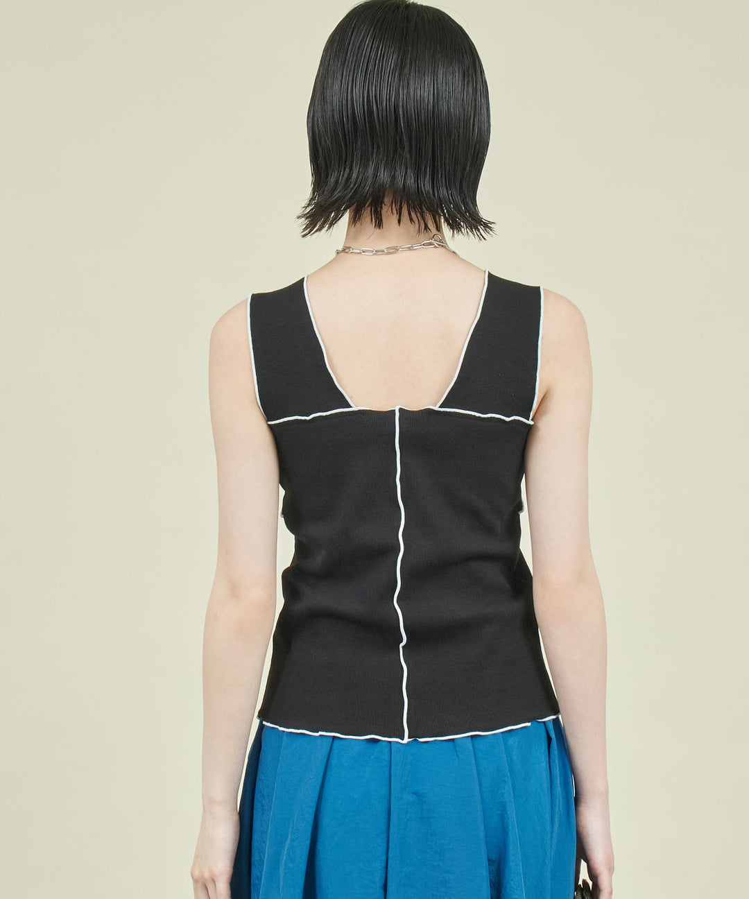 EimeeLaw 配色メロウ テレコ リブ タンクトップ 363-9705