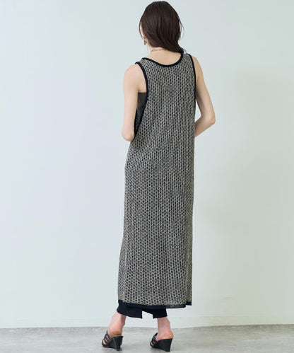 2WAY ミックスニット ジレ ワンピース 367-9652