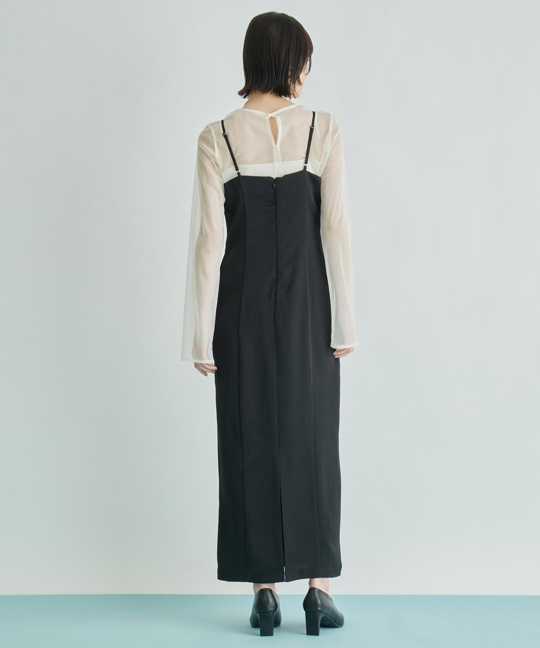 ANDRESD タフタ チュールフリル ボレロ セット ワンピース 367-9695