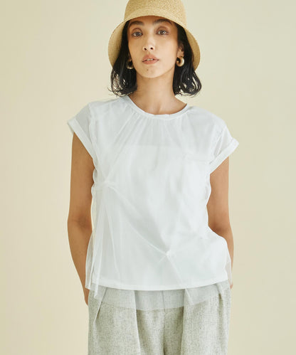 ITALY チュール カバード デザイン Tシャツ 393-2937