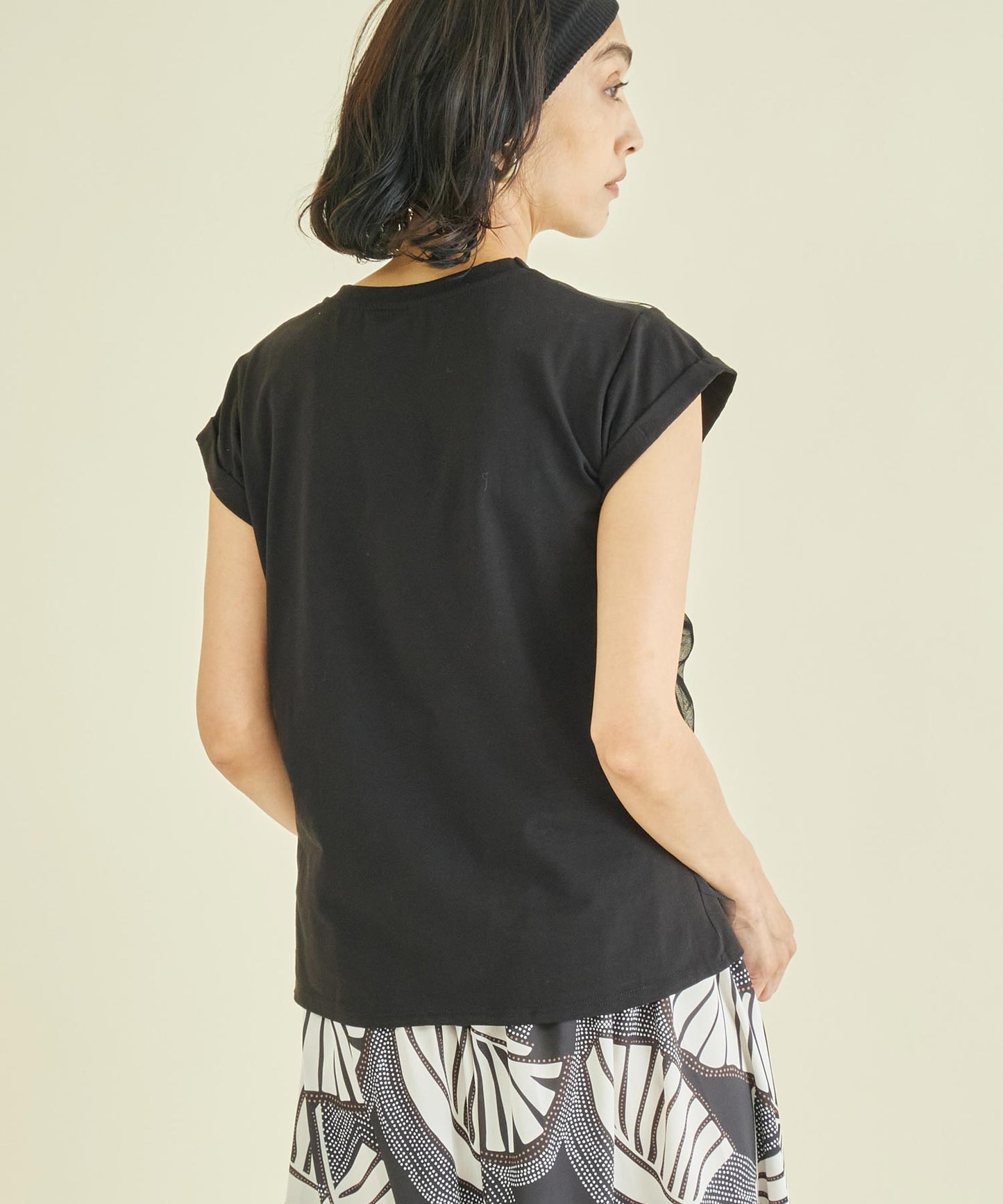 ITALY チュール カバード デザイン Tシャツ 393-2937