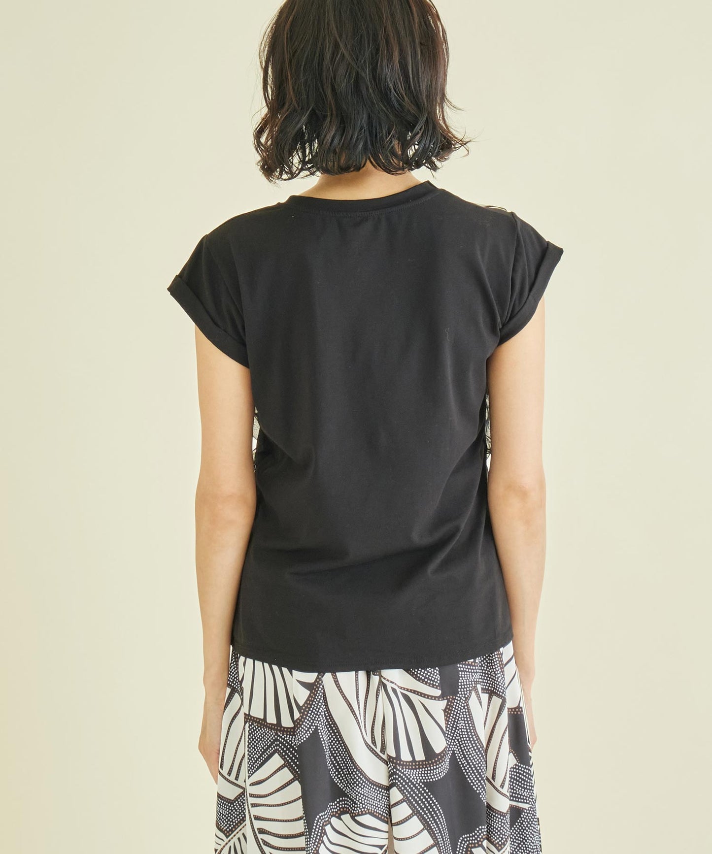 ITALY チュール カバード デザイン Tシャツ 393-2937