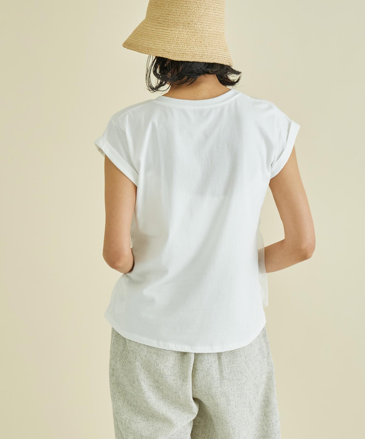 ITALY チュール カバード デザイン Tシャツ 393-2937