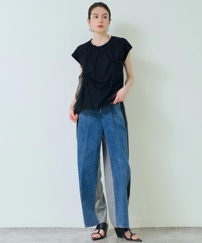 ITALY チュール カバード デザイン Tシャツ 393-2937