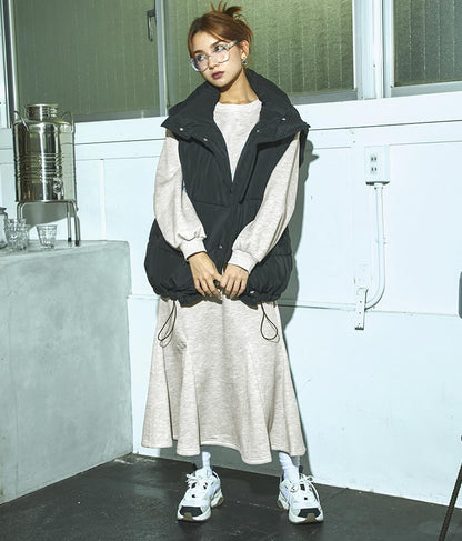 裏起毛スウェットフレアワンピース 157-5316