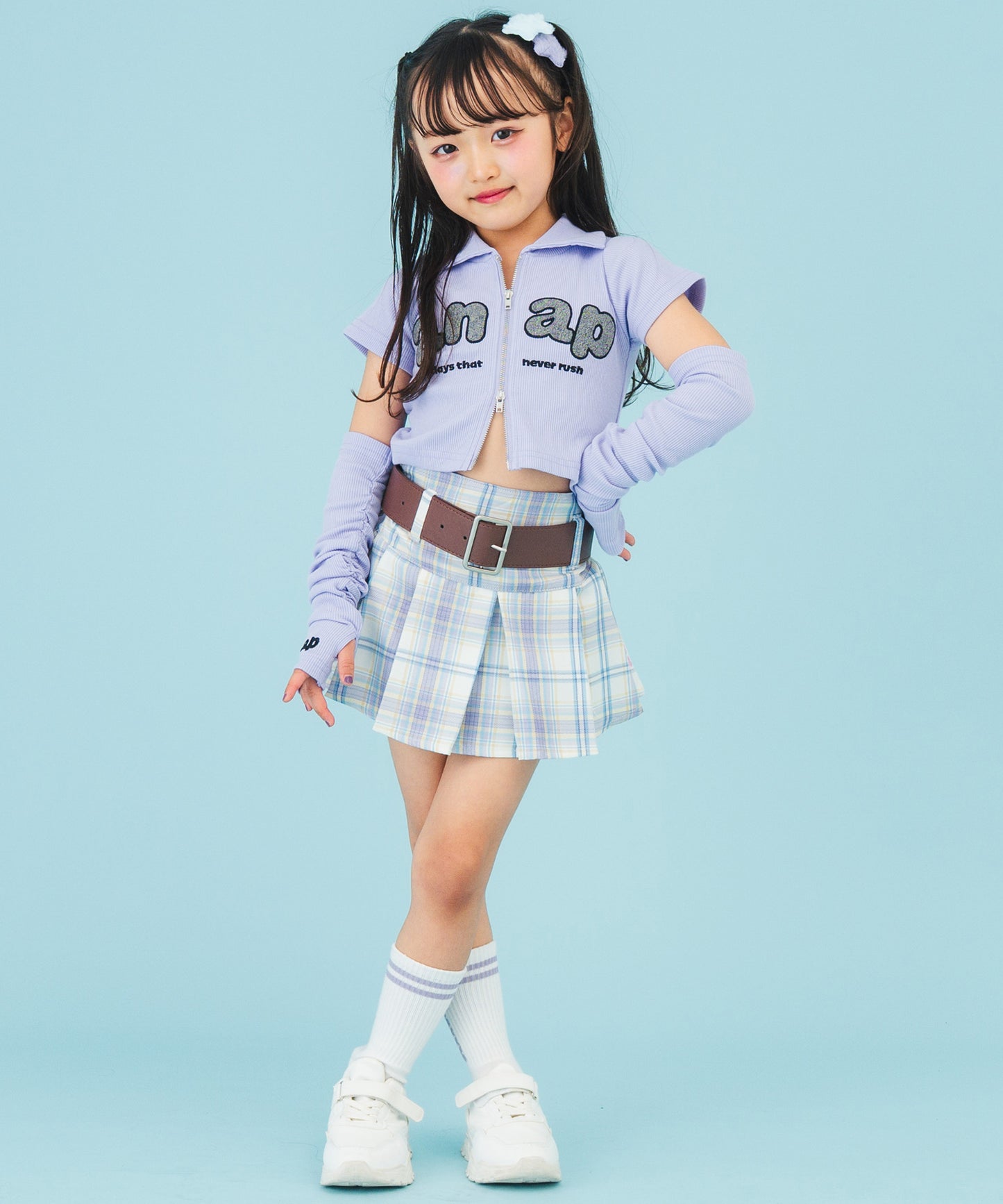 ラベンダー(110サイズ着用/身長：約113cm)