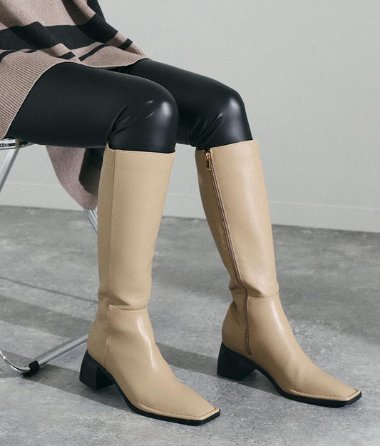 スクエアートゥ ロングブーツ 369-8485