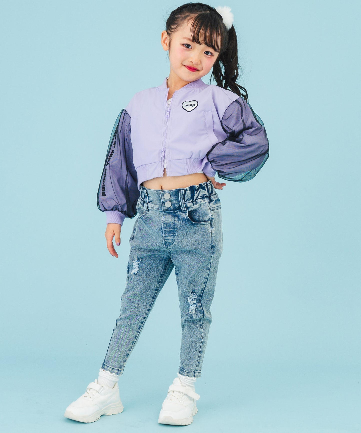 ラベンダー(110サイズ着用/身長：約113cm)