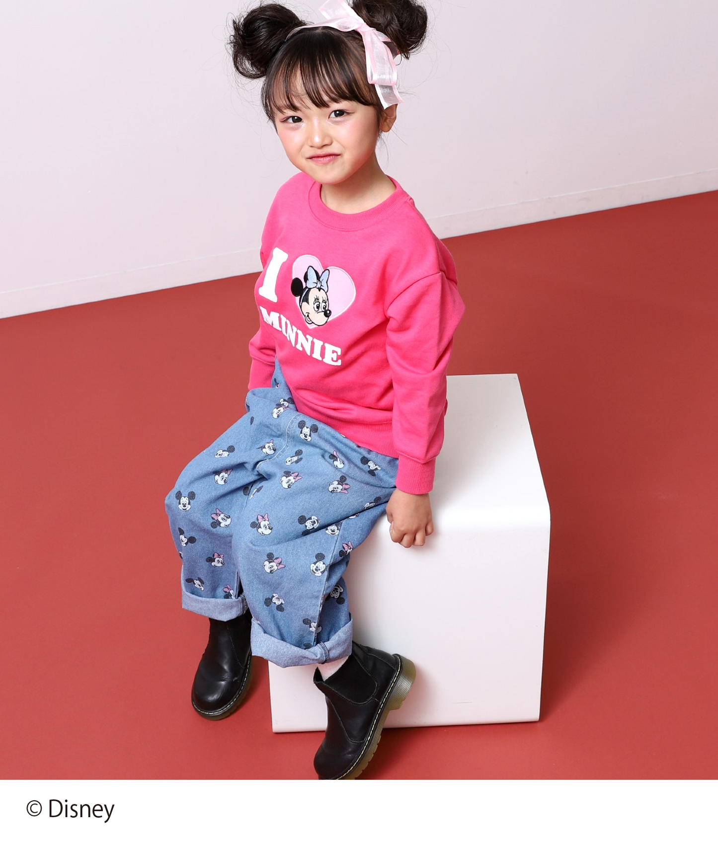 ピンク(110サイズ着用/身長：約112cm)