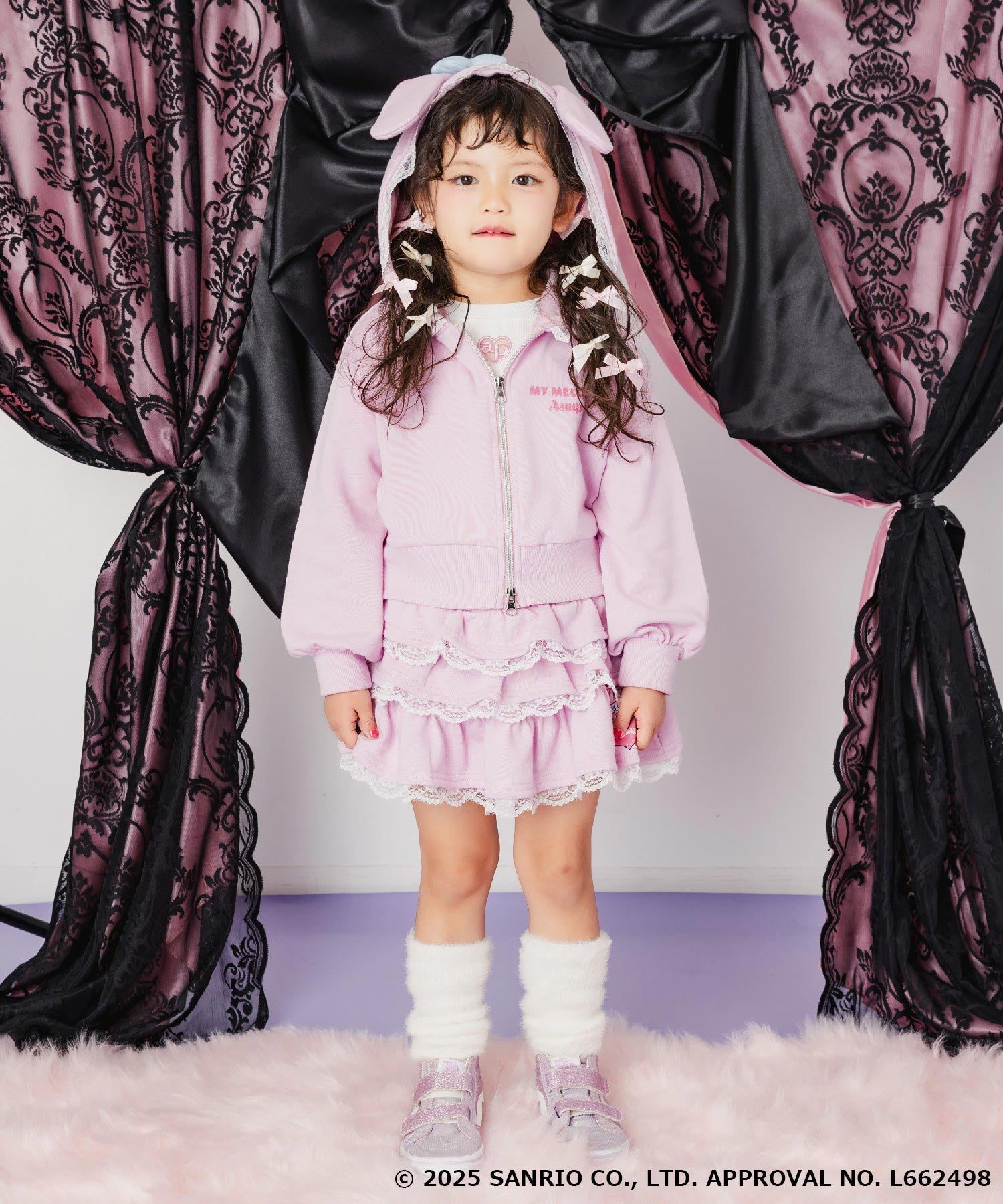 ANAPKIDS ×【 マイメロディ♥クロミ 】フリル ティアード スウェット
